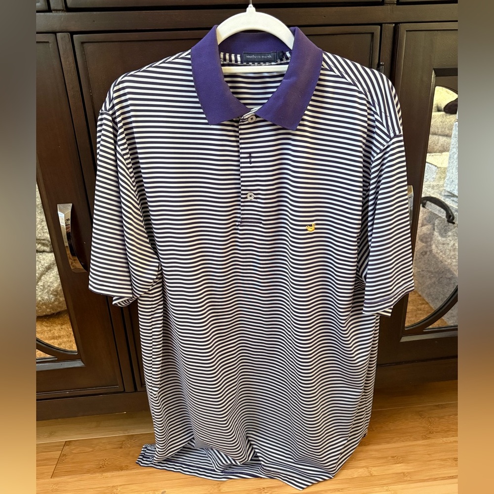 Southern marsh striped polo size M
